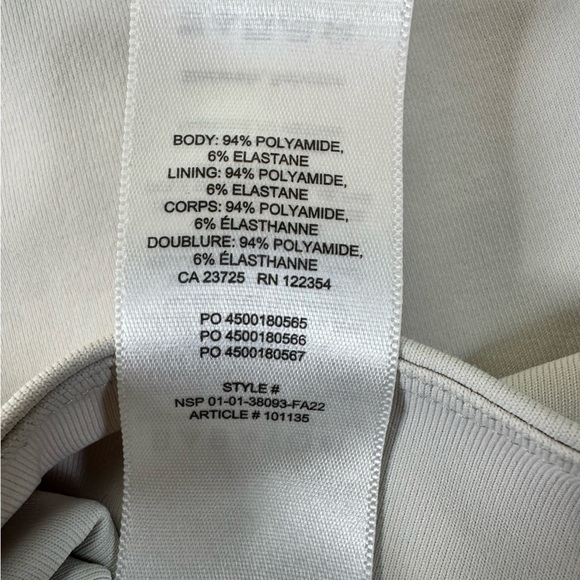 Aritzia Babaton Contour Crop Polo Tank Size Medium Ivory - Picture 6 of 9